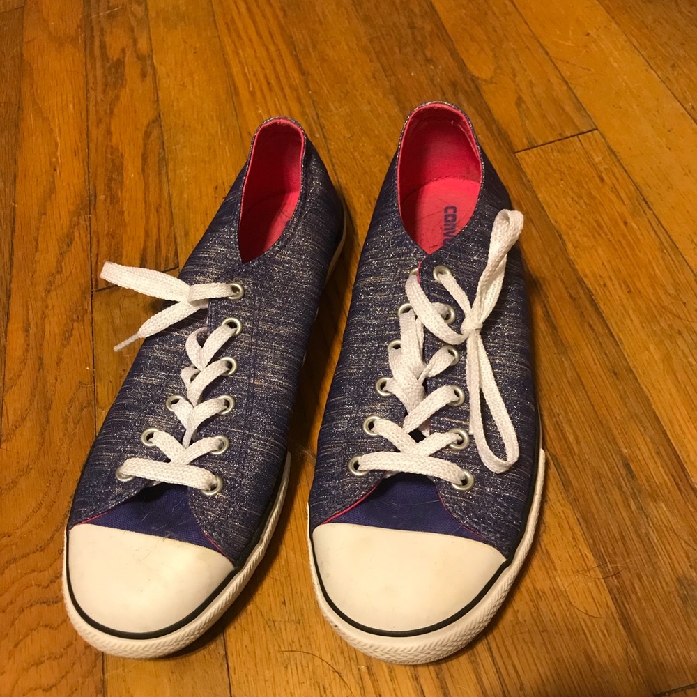 Purple glitter Converse
